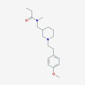 molecular formula C19H30N2O2 B3814009 N-({1-[2-(4-methoxyphenyl)ethyl]-3-piperidinyl}methyl)-N-methylpropanamide 