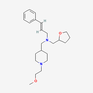 molecular formula C23H36N2O2 B3814016 (2E)-N-{[1-(2-methoxyethyl)-4-piperidinyl]methyl}-3-phenyl-N-(tetrahydro-2-furanylmethyl)-2-propen-1-amine 