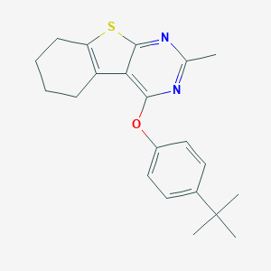 molecular formula C21H24N2OS B381403 4-(4-Tert-butylphenoxy)-2-methyl-5,6,7,8-tetrahydro[1]benzothieno[2,3-d]pyrimidine 