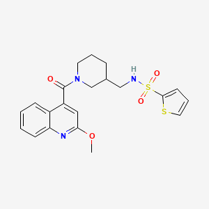 molecular formula C21H23N3O4S2 B3814032 N-({1-[(2-methoxy-4-quinolinyl)carbonyl]-3-piperidinyl}methyl)-2-thiophenesulfonamide 