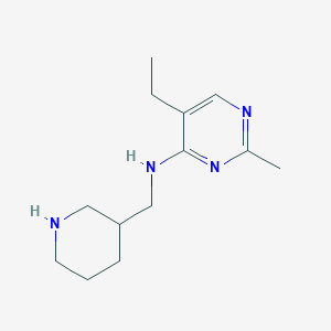 molecular formula C13H22N4 B3814044 5-ethyl-2-methyl-N-(3-piperidinylmethyl)-4-pyrimidinamine dihydrochloride 