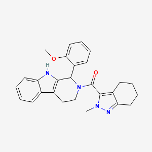 molecular formula C27H28N4O2 B3814061 1-(2-methoxyphenyl)-2-[(2-methyl-4,5,6,7-tetrahydro-2H-indazol-3-yl)carbonyl]-2,3,4,9-tetrahydro-1H-beta-carboline 