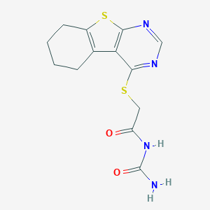 N-[(5,6,7,8-tetrahydro[1]benzothieno[2,3-d]pyrimidin-4-ylsulfanyl)acetyl]urea
