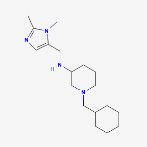 molecular formula C18H32N4 B3814091 1-(cyclohexylmethyl)-N-[(1,2-dimethyl-1H-imidazol-5-yl)methyl]-3-piperidinamine 