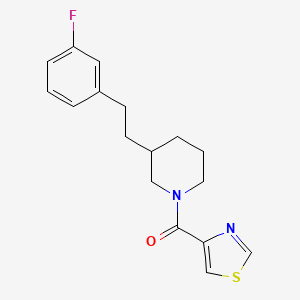 molecular formula C17H19FN2OS B3814141 3-[2-(3-fluorophenyl)ethyl]-1-(1,3-thiazol-4-ylcarbonyl)piperidine 