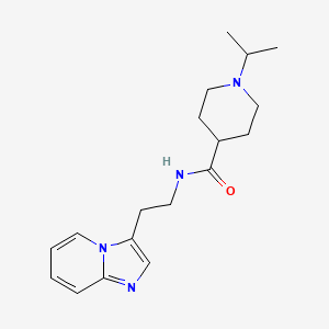 molecular formula C18H26N4O B3814154 N-(2-imidazo[1,2-a]pyridin-3-ylethyl)-1-isopropylpiperidine-4-carboxamide 