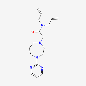 molecular formula C17H25N5O B3814165 N,N-diallyl-2-(4-pyrimidin-2-yl-1,4-diazepan-1-yl)acetamide 