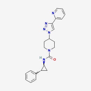 molecular formula C22H24N6O B3814192 N-[(1S*,2R*)-2-phenylcyclopropyl]-4-[4-(2-pyridinyl)-1H-1,2,3-triazol-1-yl]-1-piperidinecarboxamide 
