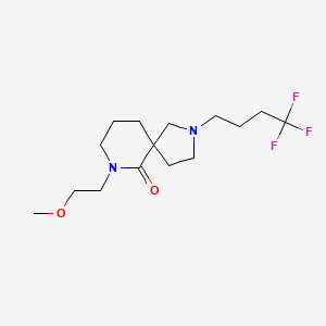 molecular formula C15H25F3N2O2 B3814194 7-(2-methoxyethyl)-2-(4,4,4-trifluorobutyl)-2,7-diazaspiro[4.5]decan-6-one 