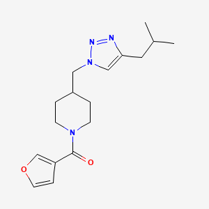 molecular formula C17H24N4O2 B3814206 1-(3-furoyl)-4-[(4-isobutyl-1H-1,2,3-triazol-1-yl)methyl]piperidine 