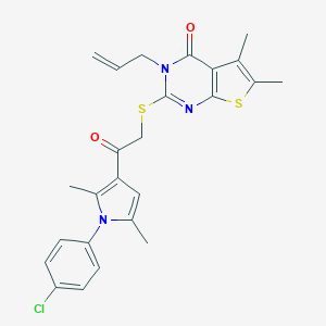 3-allyl-2-({2-[1-(4-chlorophenyl)-2,5-dimethyl-1H-pyrrol-3-yl]-2-oxoethyl}sulfanyl)-5,6-dimethylthieno[2,3-d]pyrimidin-4(3H)-one