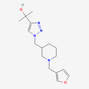 molecular formula C16H24N4O2 B3814300 2-(1-{[1-(3-furylmethyl)-3-piperidinyl]methyl}-1H-1,2,3-triazol-4-yl)-2-propanol trifluoroacetate (salt) 