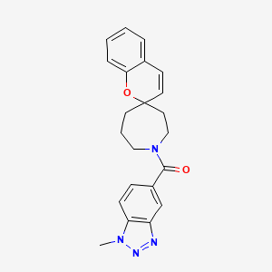 molecular formula C22H22N4O2 B3814308 1-[(1-methyl-1H-1,2,3-benzotriazol-5-yl)carbonyl]spiro[azepane-4,2'-chromene] 