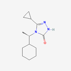 molecular formula C13H21N3O B3814311 4-[(1S)-1-cyclohexylethyl]-5-cyclopropyl-2,4-dihydro-3H-1,2,4-triazol-3-one 
