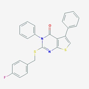 2-[(4-fluorobenzyl)sulfanyl]-3,5-diphenylthieno[2,3-d]pyrimidin-4(3H)-one