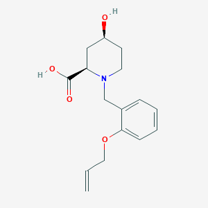 molecular formula C16H21NO4 B3814323 (2R*,4S*)-1-[2-(allyloxy)benzyl]-4-hydroxypiperidine-2-carboxylic acid 