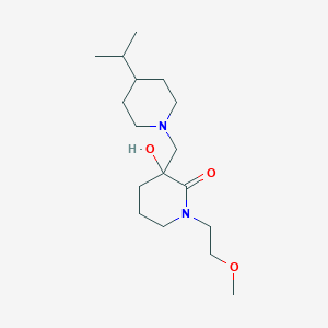 molecular formula C17H32N2O3 B3814331 3-hydroxy-3-[(4-isopropyl-1-piperidinyl)methyl]-1-(2-methoxyethyl)-2-piperidinone 