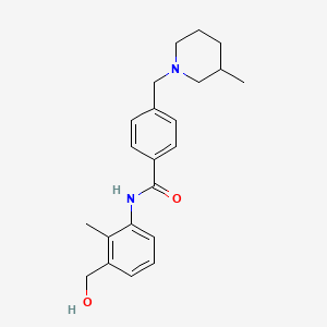 N-[3-(hydroxymethyl)-2-methylphenyl]-4-[(3-methylpiperidin-1-yl)methyl]benzamide