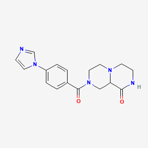 molecular formula C17H19N5O2 B3814349 8-[4-(1H-imidazol-1-yl)benzoyl]hexahydro-2H-pyrazino[1,2-a]pyrazin-1(6H)-one 