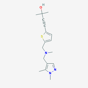 4-(5-{[[(1,5-dimethyl-1H-pyrazol-4-yl)methyl](methyl)amino]methyl}-2-thienyl)-2-methylbut-3-yn-2-ol