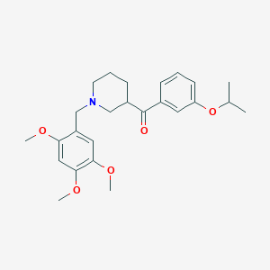 molecular formula C25H33NO5 B3814373 (3-isopropoxyphenyl)[1-(2,4,5-trimethoxybenzyl)-3-piperidinyl]methanone 
