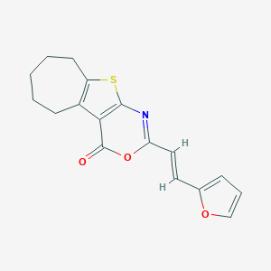 2-[2-(2-furyl)vinyl]-6,7,8,9-tetrahydro-4H,5H-cyclohepta[4,5]thieno[2,3-d][1,3]oxazin-4-one