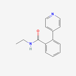 molecular formula C14H14N2O B3814426 N-ethyl-2-pyridin-4-ylbenzamide 