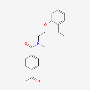 molecular formula C20H23NO3 B3814469 4-acetyl-N-[2-(2-ethylphenoxy)ethyl]-N-methylbenzamide 
