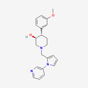 molecular formula C22H25N3O2 B3814474 (3S*,4S*)-4-(3-methoxyphenyl)-1-[(1-pyridin-3-yl-1H-pyrrol-2-yl)methyl]piperidin-3-ol 