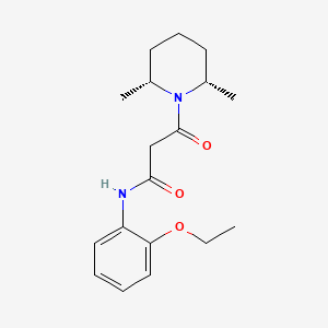 molecular formula C18H26N2O3 B3814483 3-[(2R*,6S*)-2,6-dimethylpiperidin-1-yl]-N-(2-ethoxyphenyl)-3-oxopropanamide 
