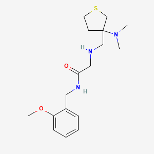 molecular formula C17H27N3O2S B3814499 2-({[3-(dimethylamino)tetrahydro-3-thienyl]methyl}amino)-N-(2-methoxybenzyl)acetamide 