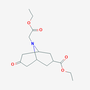 molecular formula C15H23NO5 B038145 9-(2-乙氧基-2-氧代乙基)-7-氧代-9-氮杂双环[3.3.1]壬烷-3-羧酸乙酯 CAS No. 115956-03-1