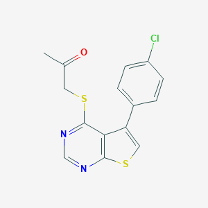 1-{[5-(4-Chlorophenyl)thieno[2,3-d]pyrimidin-4-yl]sulfanyl}acetone