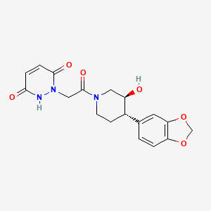 molecular formula C18H19N3O6 B3814536 1-{2-[(3S*,4S*)-4-(1,3-benzodioxol-5-yl)-3-hydroxypiperidin-1-yl]-2-oxoethyl}-1,2-dihydropyridazine-3,6-dione 
