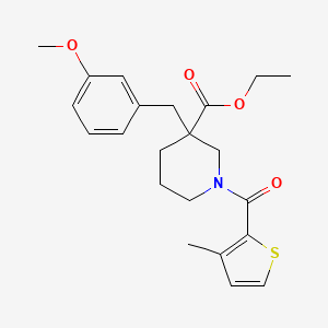 ethyl 3-(3-methoxybenzyl)-1-[(3-methyl-2-thienyl)carbonyl]-3-piperidinecarboxylate