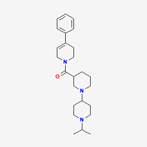 molecular formula C25H37N3O B3814562 1'-isopropyl-3-[(4-phenyl-3,6-dihydro-1(2H)-pyridinyl)carbonyl]-1,4'-bipiperidine 