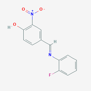 4-{[(2-Fluorophenyl)imino]methyl}-2-nitrophenol