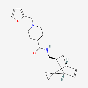 1-(2-furylmethyl)-N-[(1R*,2S*,4S*)-spiro[bicyclo[2.2.1]heptane-7,1'-cyclopropane]-5-en-2-ylmethyl]piperidine-4-carboxamide