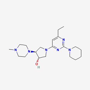 molecular formula C20H34N6O B3814591 (3S*,4S*)-1-(6-ethyl-2-piperidin-1-ylpyrimidin-4-yl)-4-(4-methylpiperazin-1-yl)pyrrolidin-3-ol 