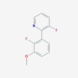 molecular formula C12H9F2NO B3814600 3-fluoro-2-(2-fluoro-3-methoxyphenyl)pyridine 