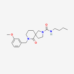 molecular formula C21H31N3O3 B3814609 N-butyl-7-(3-methoxybenzyl)-6-oxo-2,7-diazaspiro[4.5]decane-2-carboxamide 