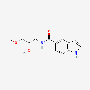 molecular formula C13H16N2O3 B3814634 N-(2-hydroxy-3-methoxypropyl)-1H-indole-5-carboxamide 