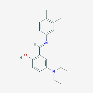 molecular formula C19H24N2O B381465 4-(Diethylamino)-2-{[(3,4-dimethylphenyl)imino]methyl}phenol CAS No. 325780-11-8