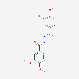 molecular formula C17H17BrN2O4 B381466 N'-(3-bromo-4-methoxybenzylidene)-3,4-dimethoxybenzohydrazide 