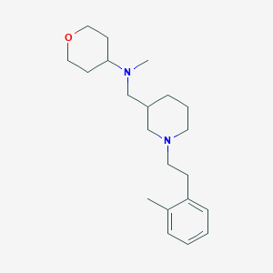 molecular formula C21H34N2O B3814664 N-methyl-N-({1-[2-(2-methylphenyl)ethyl]-3-piperidinyl}methyl)tetrahydro-2H-pyran-4-amine 