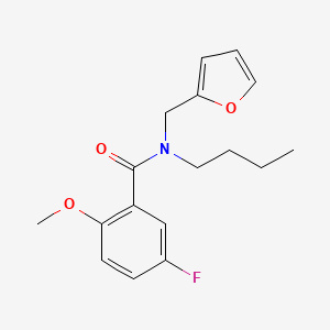 molecular formula C17H20FNO3 B3814666 N-butyl-5-fluoro-N-(2-furylmethyl)-2-methoxybenzamide 