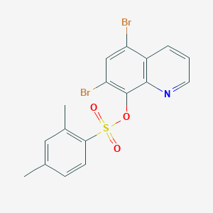 molecular formula C17H13Br2NO3S B381468 5,7-Dibromo-8-quinolinyl 2,4-dimethylbenzenesulfonate CAS No. 325810-58-0
