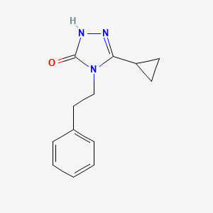 molecular formula C13H15N3O B3814710 5-cyclopropyl-4-(2-phenylethyl)-2,4-dihydro-3H-1,2,4-triazol-3-one 