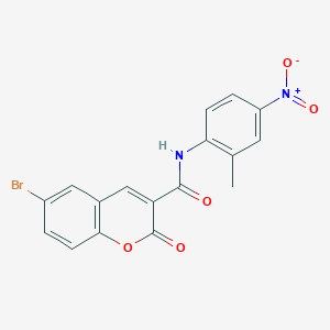 molecular formula C17H11BrN2O5 B381473 6-bromo-N-(2-methyl-4-nitrophenyl)-2-oxo-2H-chromene-3-carboxamide 