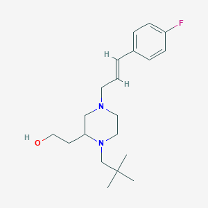 molecular formula C20H31FN2O B3814731 2-{1-(2,2-dimethylpropyl)-4-[(2E)-3-(4-fluorophenyl)-2-propen-1-yl]-2-piperazinyl}ethanol 